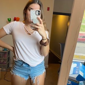 American Eagle Soft & sexy cross front top